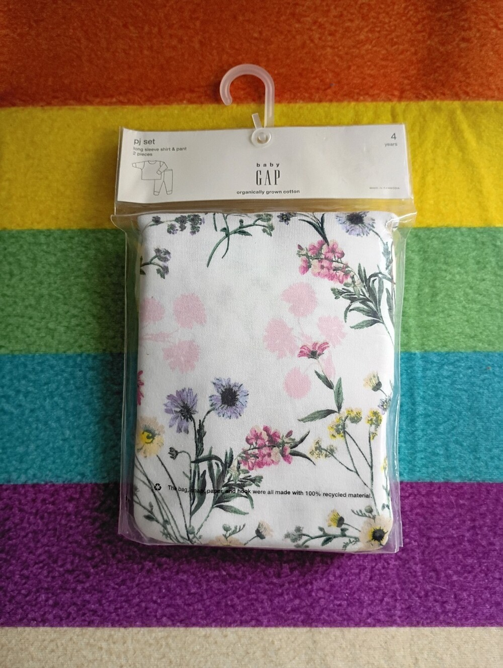 NWT Baby Gap 4y Wildflower Pajamas